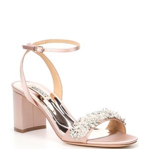 Badgley Mischka Blush Clara Embellished Heel 7.5